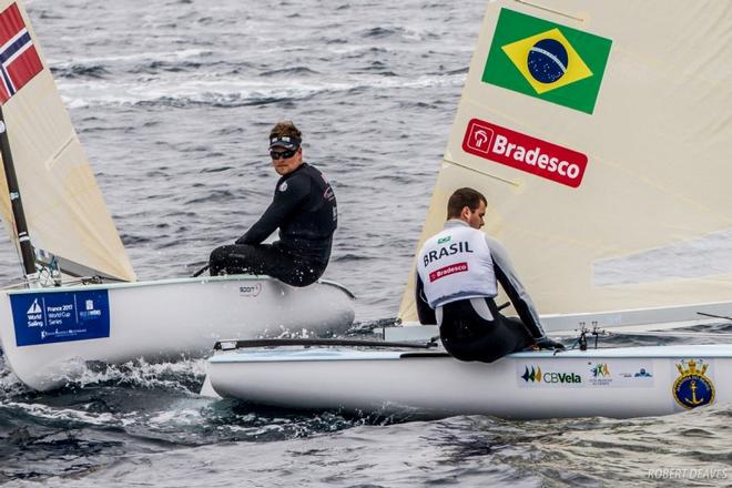 Anders Pedersen and Jorge Zarif - Sailing World Cup Hyères ©  Robert Deaves